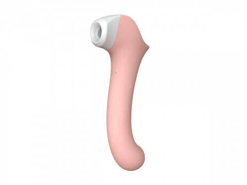 Vacuum clitoral stimulator with vibrating and heating handle Halo 2, color: Peach (INFINITE)